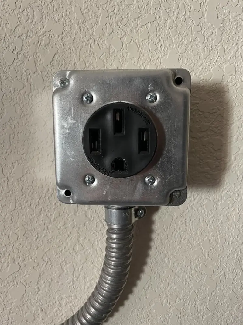 NEMA 14-50 outlet installed for Electrical Panel Upgrade in Taylor
